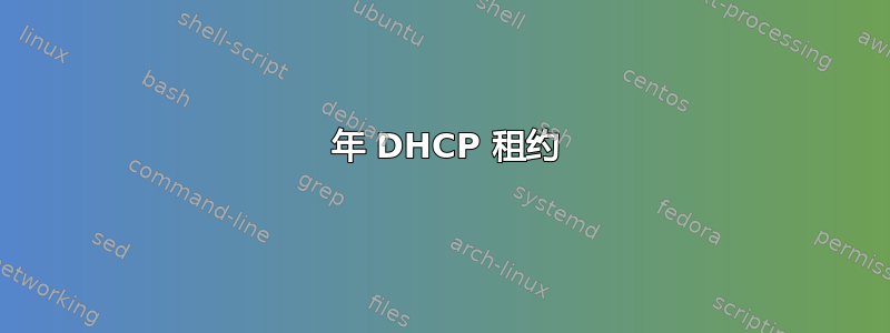 1 年 DHCP 租约