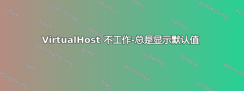 VirtualHost 不工作-总是显示默认值