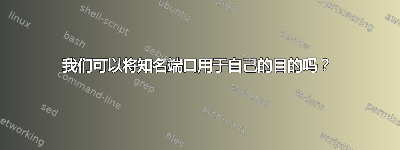 我们可以将知名端口用于自己的目的吗？