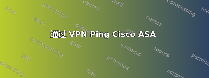 通过 VPN Ping Cisco ASA