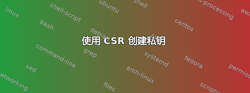 使用 CSR 创建私钥