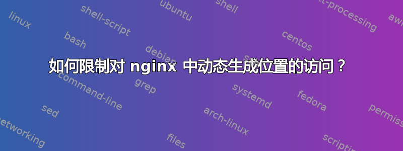 如何限制对 nginx 中动态生成位置的访问？