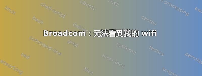 Broadcom：无法看到我的 wifi