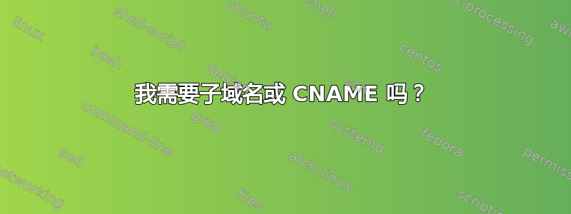 我需要子域名或 CNAME 吗？