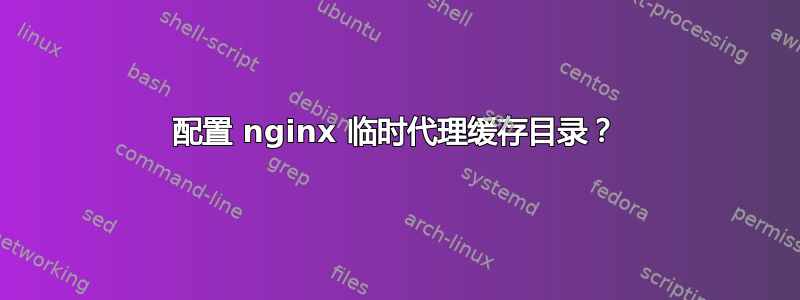 配置 nginx 临时代理缓存目录？