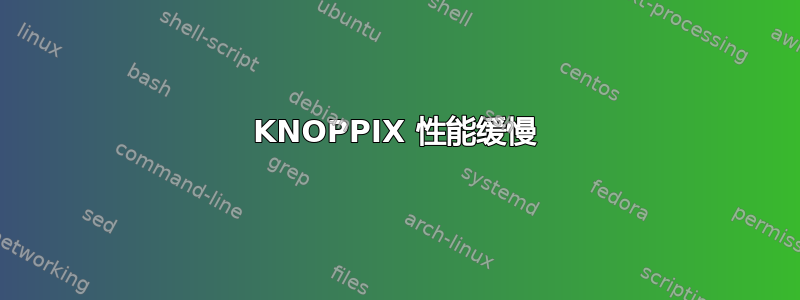 KNOPPIX 性能缓慢