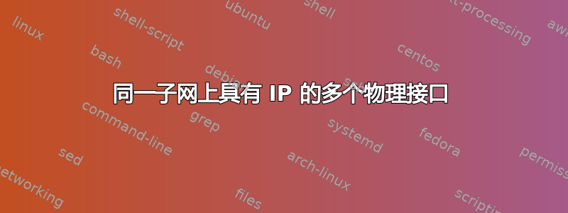 同一子网上具有 IP 的多个物理接口