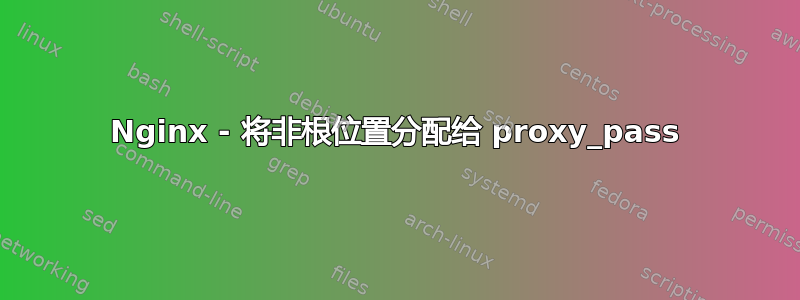 Nginx - 将非根位置分配给 proxy_pass