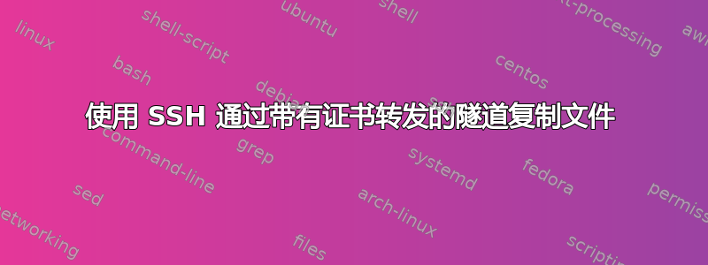 使用 SSH 通过带有证书转发的隧道复制文件