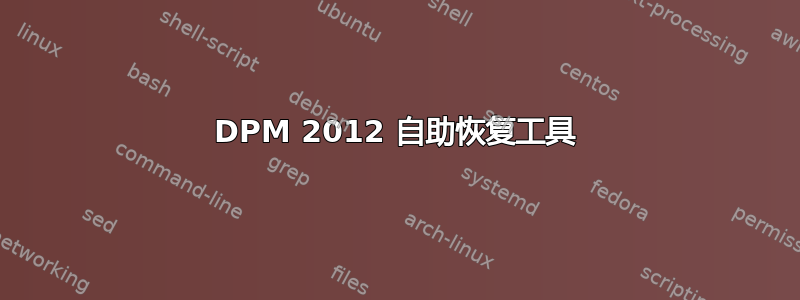 DPM 2012 自助恢复工具