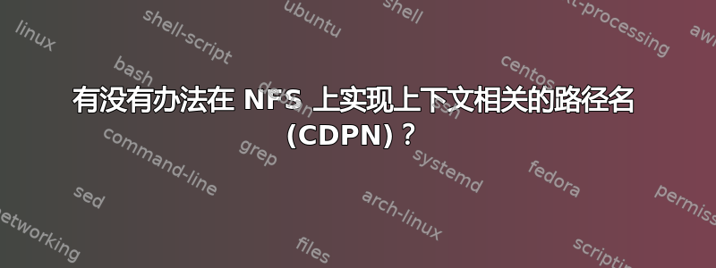 有没有办法在 NFS 上实现上下文相关的路径名 (CDPN)？