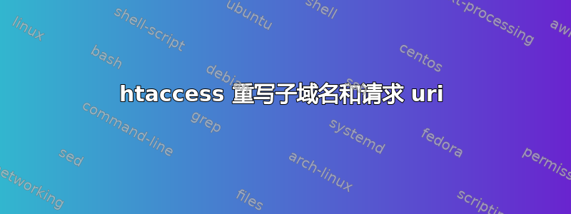 htaccess 重写子域名和请求 uri