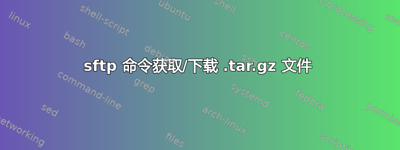 sftp 命令获取/下载 .tar.gz 文件