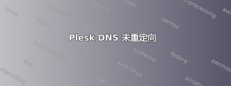 Plesk DNS 未重定向 