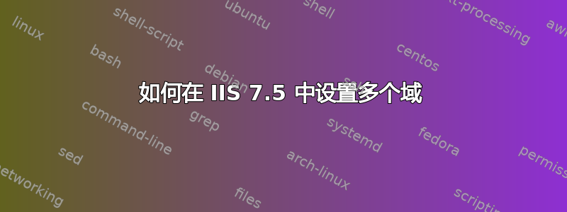 如何在 IIS 7.5 中设置多个域