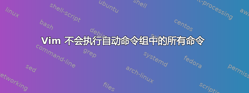 Vim 不会执行自动命令组中的所有命令