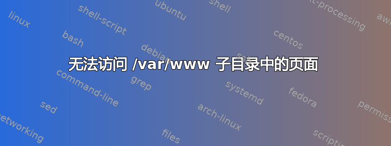 无法访问 /var/www 子目录中的页面