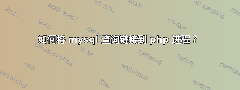 如何将 mysql 查询链接到 php 进程？