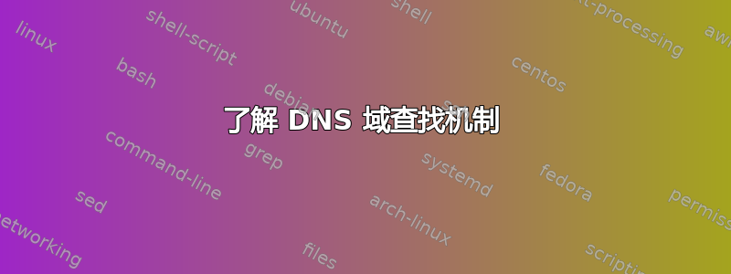 了解 DNS 域查找机制