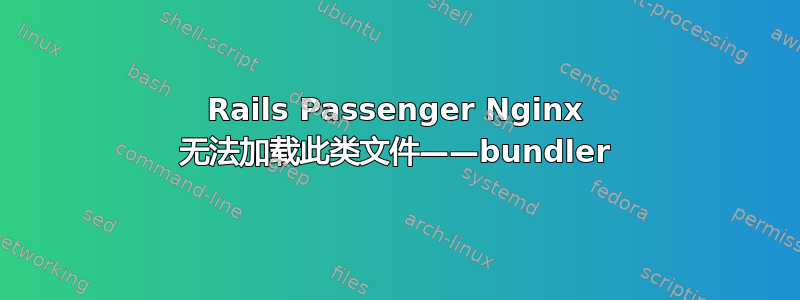 Rails Passenger Nginx 无法加载此类文件——bundler