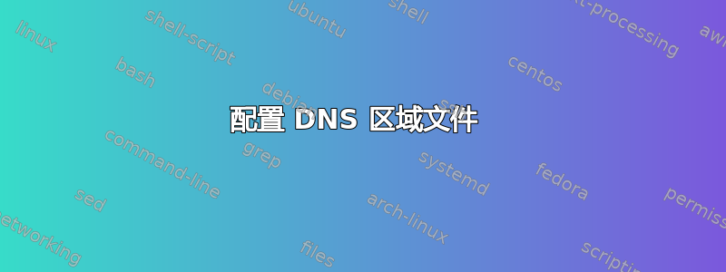 配置 DNS 区域文件 