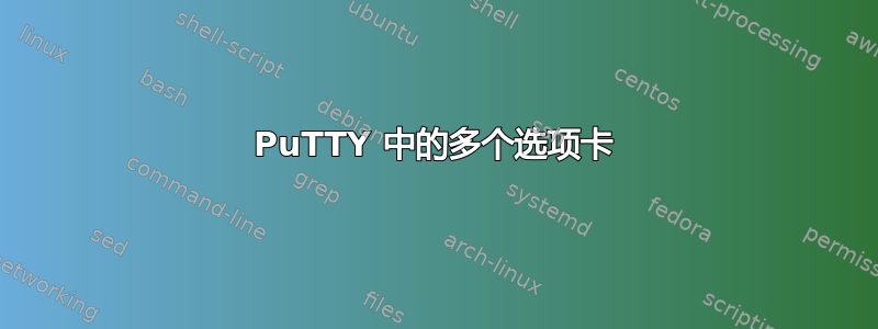 PuTTY 中的多个选项卡