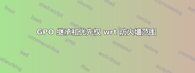 GPO 继承和优先权 wrt 防火墙范围