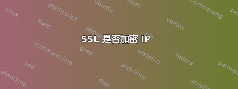 SSL 是否加密 IP 