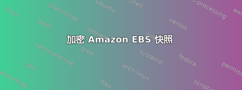 加密 Amazon EBS 快照