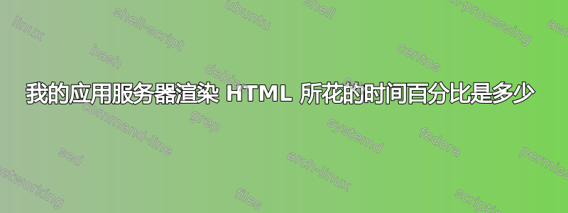 我的应用服务器渲染 HTML 所花的时间百分比是多少