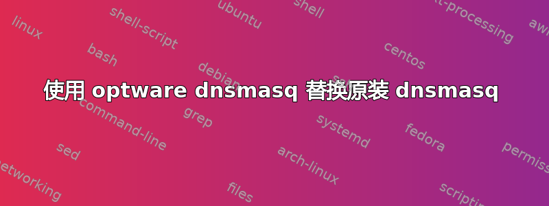 使用 optware dnsmasq 替换原装 dnsmasq