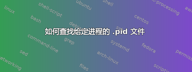 如何查找给定进程的 .pid 文件