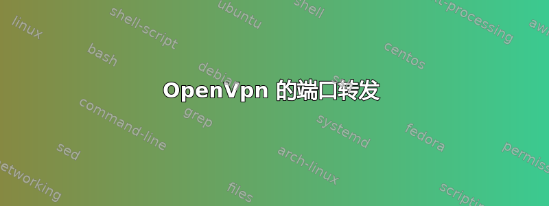 OpenVpn 的端口转发