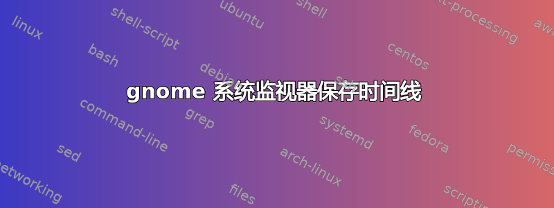 gnome 系统监视器保存时间线