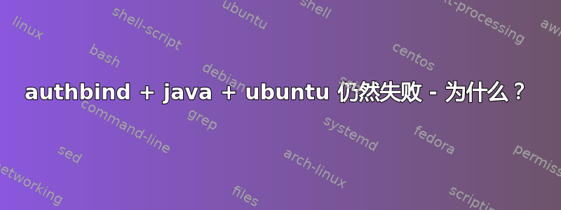 authbind + java + ubuntu 仍然失败 - 为什么？