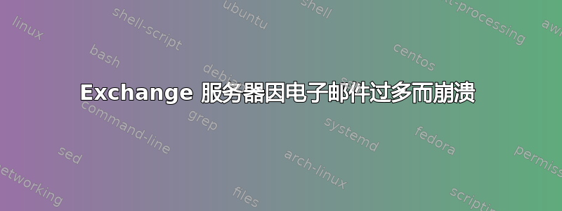 Exchange 服务器因电子邮件过多而崩溃