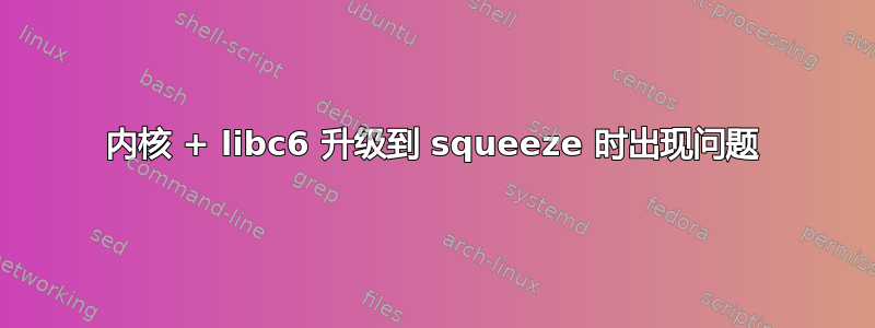 内核 + libc6 升级到 squeeze 时出现问题