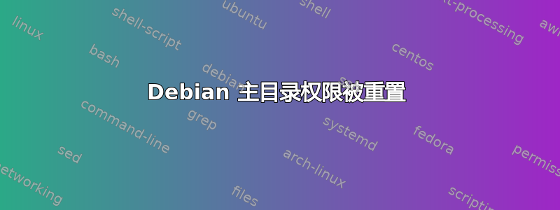 Debian 主目录权限被重置