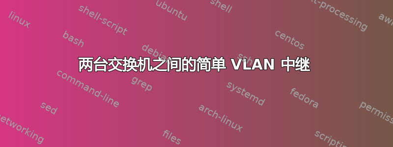 两台交换机之间的简单 VLAN 中继