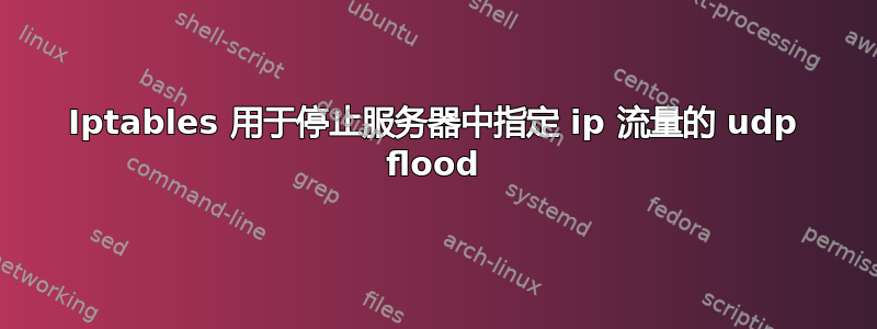 Iptables 用于停止服务器中指定 ip 流量的 udp flood