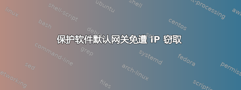 保护软件默认网关免遭 IP 窃取