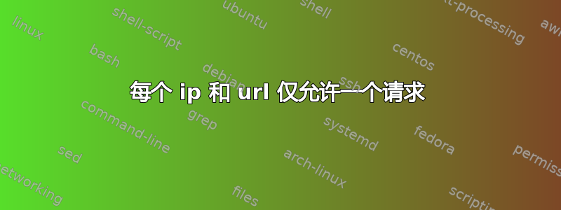 每个 ip 和 url 仅允许一个请求