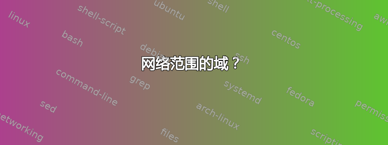 网络范围的域？