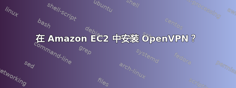 在 Amazon EC2 中安装 OpenVPN？