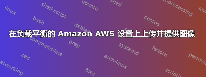 在负载平衡的 Amazon AWS 设置上上传并提供图像