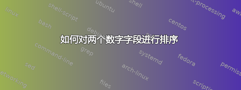 如何对两个数字字段进行排序