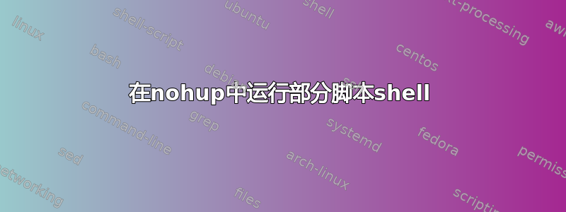 在nohup中运行部分脚本shell