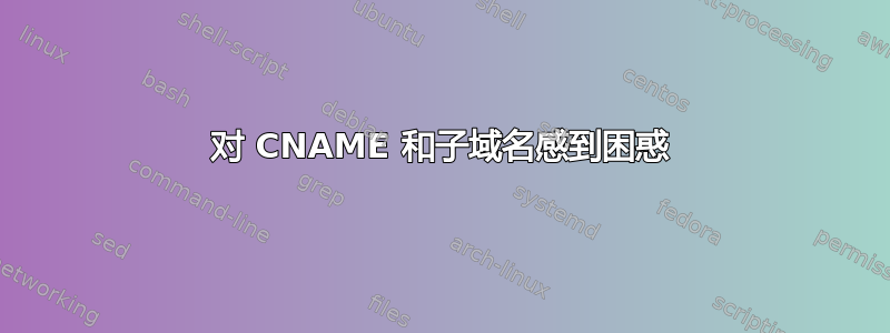 对 CNAME 和子域名感到困惑