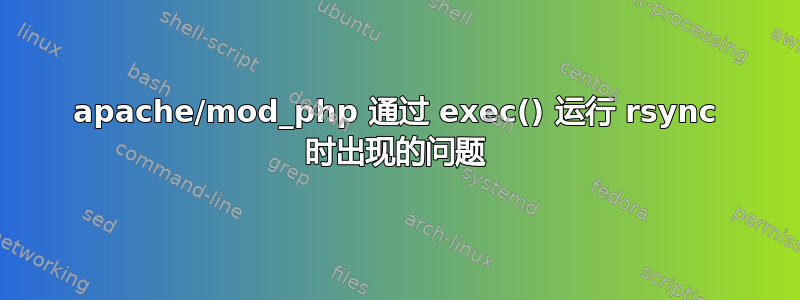 apache/mod_php 通过 exec() 运行 rsync 时出现的问题