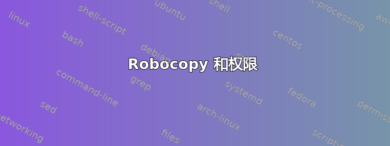 Robocopy 和权限